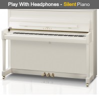 Kawai K-200 ATX 4 Snow White Polished Upright Piano